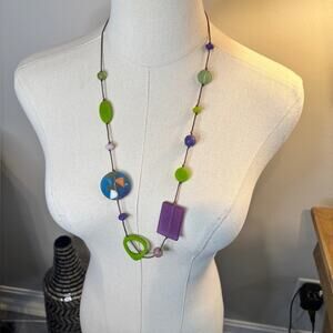 Colorful Geometric Necklace